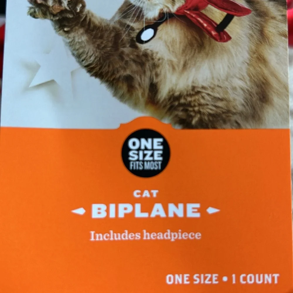 NWT cat costume biplane